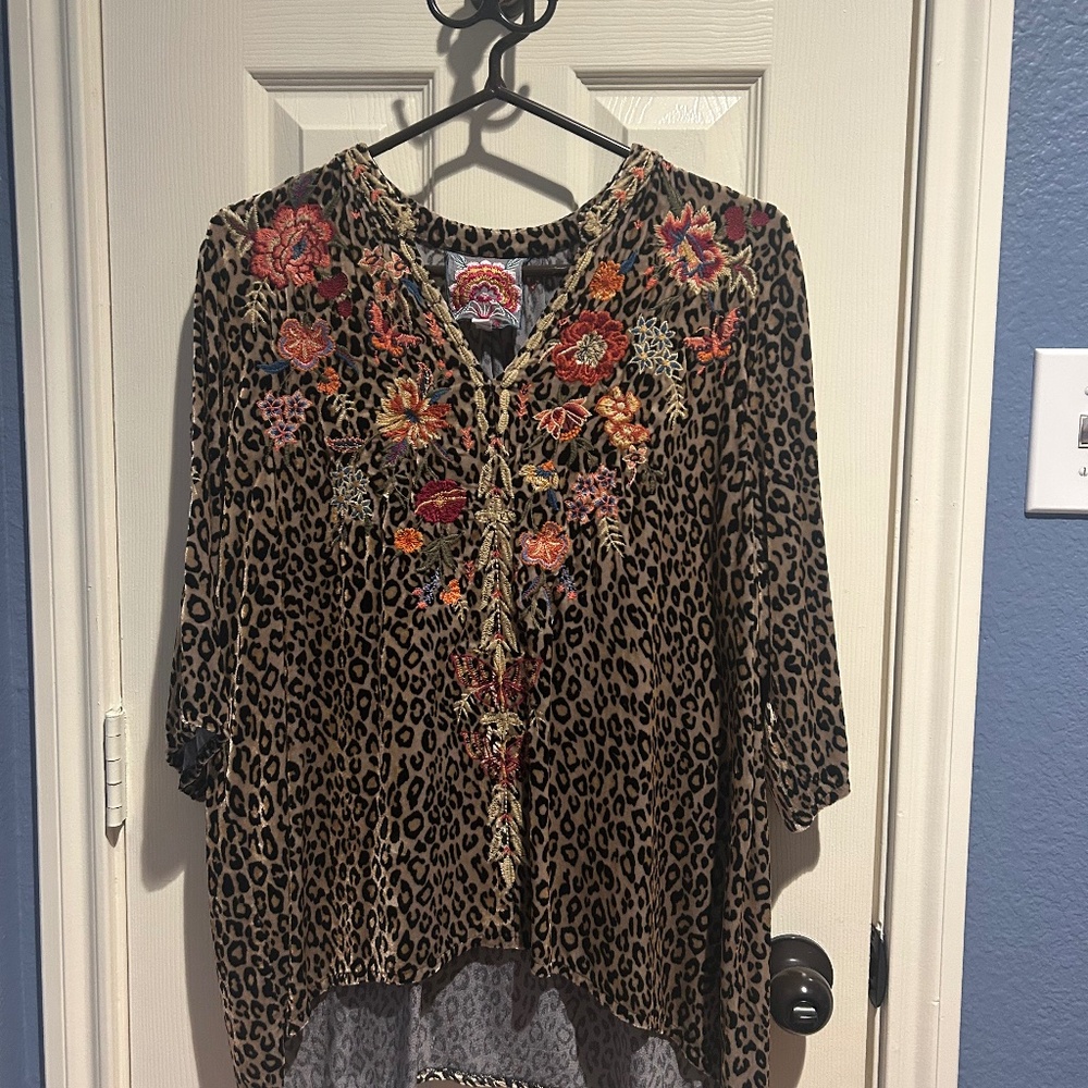 Johnny Was leopard top
